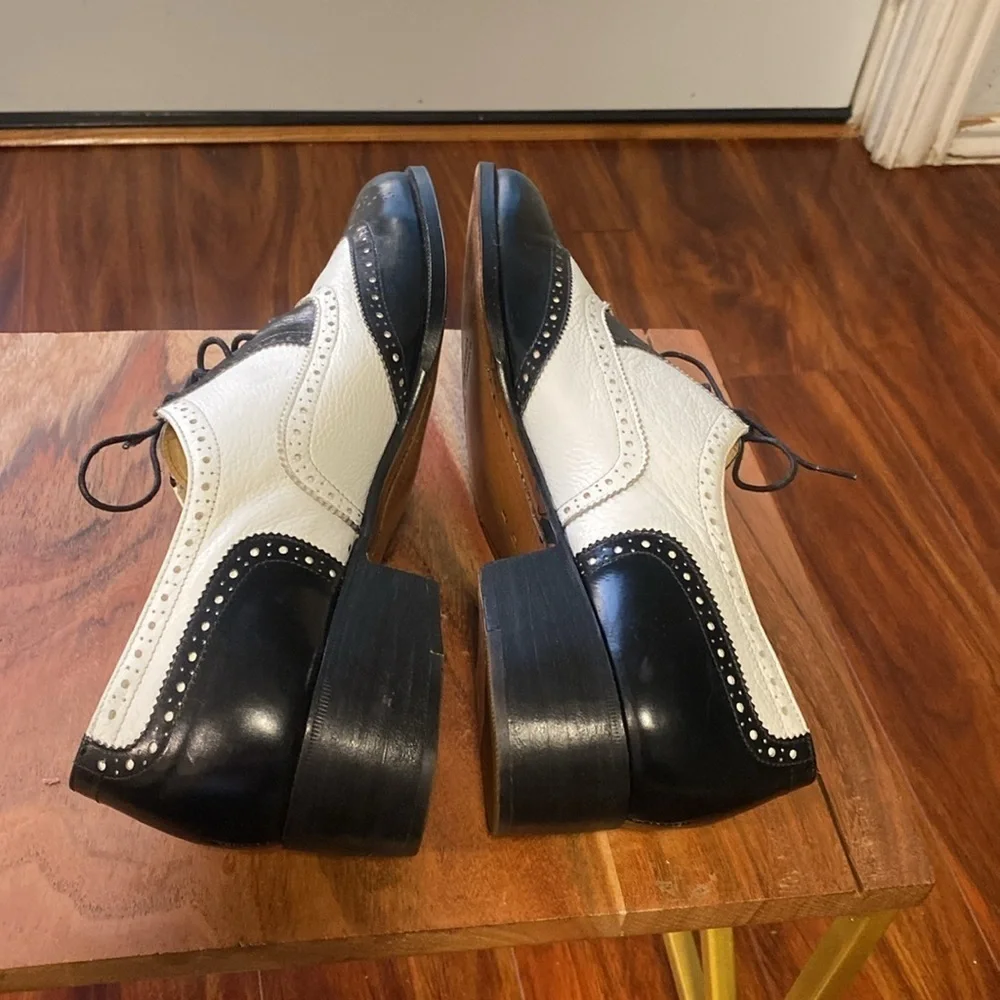 VINTAGE Spectator BRAGANO for COLE HAAN Wingtip Oxford Dress Shoes 8 D ITALY